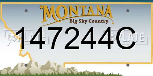 147244C Montana License Plate