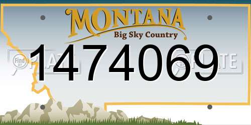 1474069 Montana License Plate