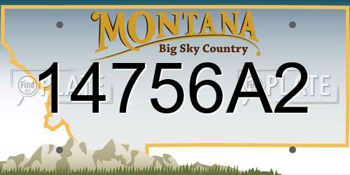 14756A2 Montana License Plate