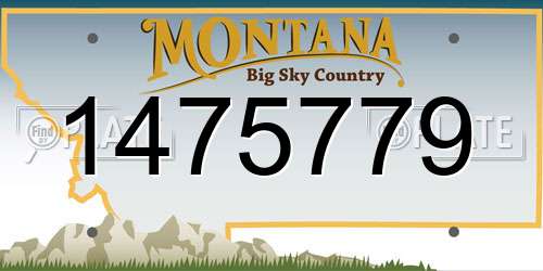 1475779 Montana License Plate