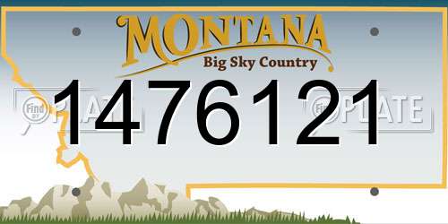 1476121 Montana License Plate