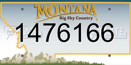 1476166 Montana License Plate