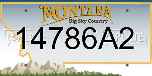 14786A2 Montana License Plate