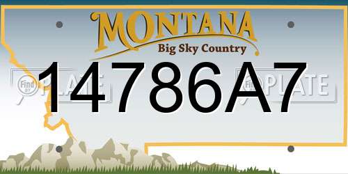 14786A7 Montana License Plate