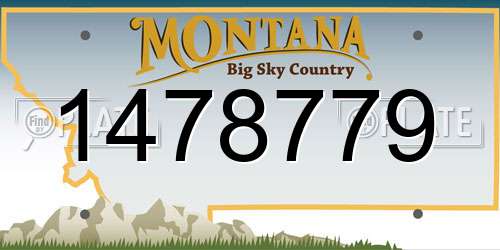 1478779 Montana License Plate