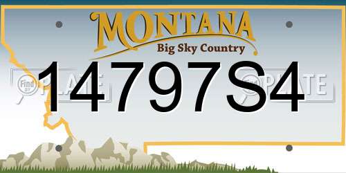 14797S4 Montana License Plate