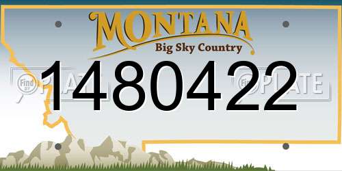 1480422 Montana License Plate