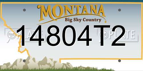 14804T2 Montana License Plate