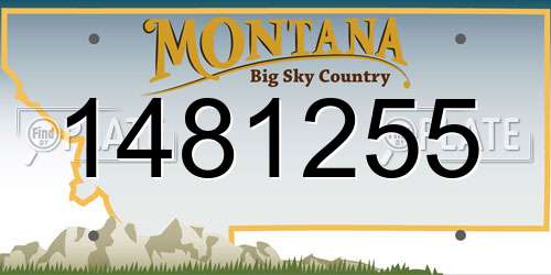1481255 Montana License Plate