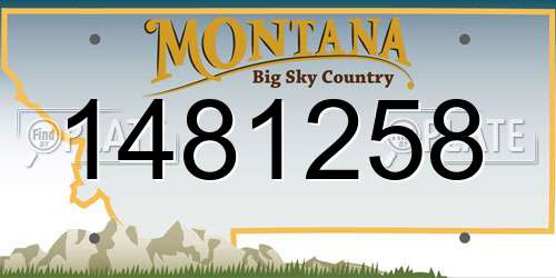 1481258 Montana License Plate