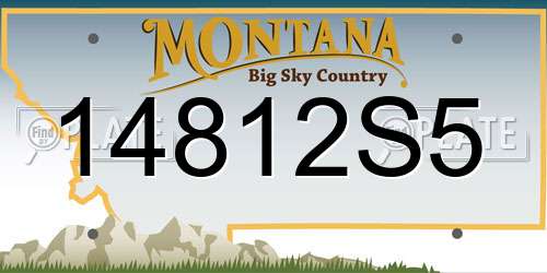 14812S5 Montana License Plate