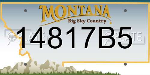 14817B5 Montana License Plate