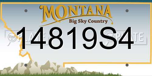 14819S4 Montana License Plate