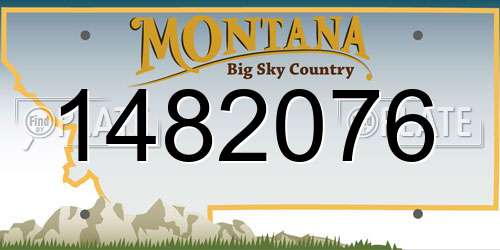 1482076 Montana License Plate