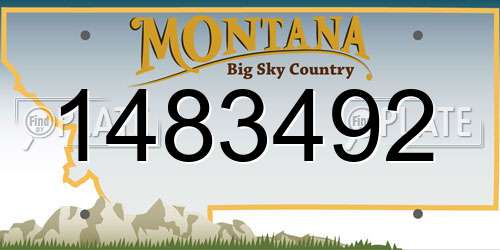 1483492 Montana License Plate