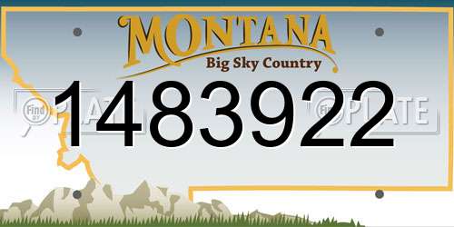 1483922 Montana License Plate