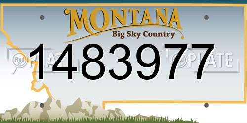 1483977 Montana License Plate