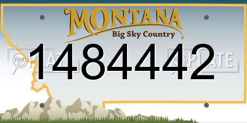 1484442 Montana License Plate