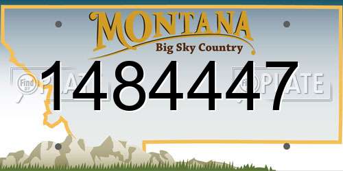 1484447 Montana License Plate