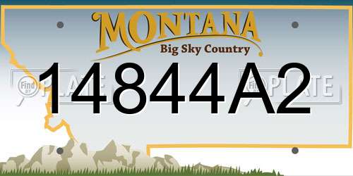 14844A2 Montana License Plate