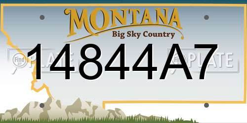 14844A7 Montana License Plate