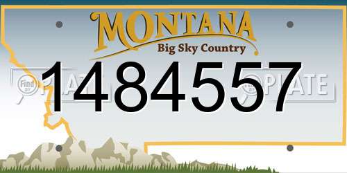 1484557 Montana License Plate
