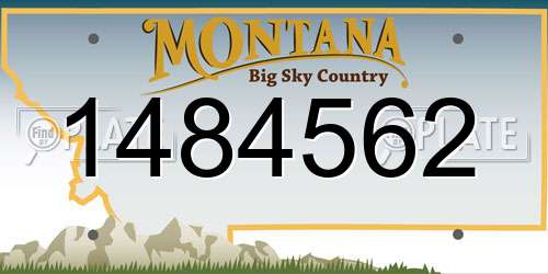 1484562 Montana License Plate