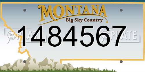 1484567 Montana License Plate