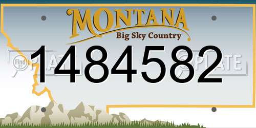 1484582 Montana License Plate