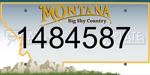 1484587 Montana License Plate
