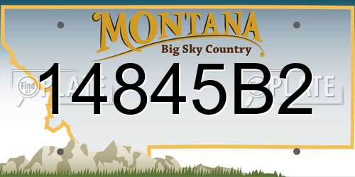 14845B2 Montana License Plate