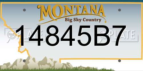 14845B7 Montana License Plate