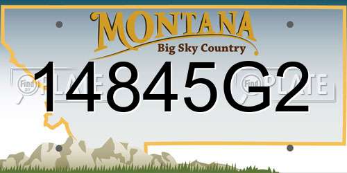 14845G2 Montana License Plate