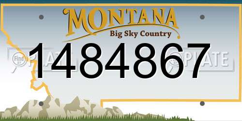1484867 Montana License Plate