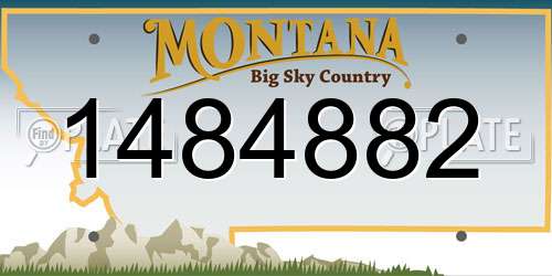 1484882 Montana License Plate