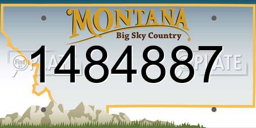 1484887 Montana License Plate