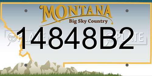 14848B2 Montana License Plate