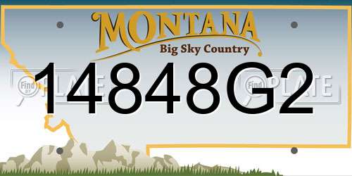 14848G2 Montana License Plate