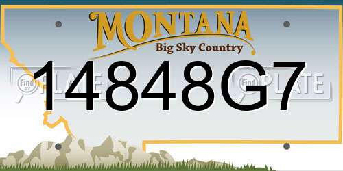 14848G7 Montana License Plate
