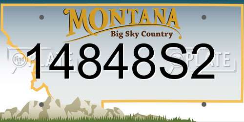 14848S2 Montana License Plate