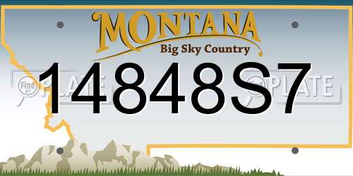 14848S7 Montana License Plate