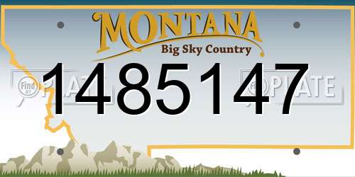 1485147 Montana License Plate