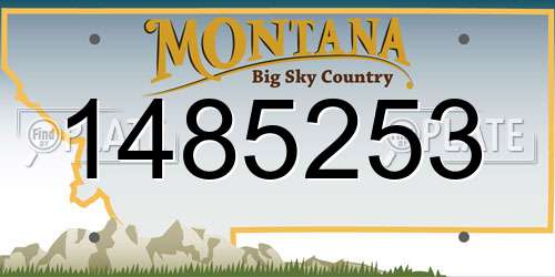 1485253 Montana License Plate
