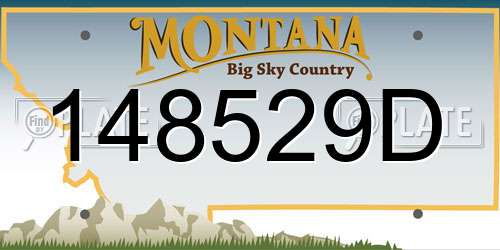 148529D Montana License Plate