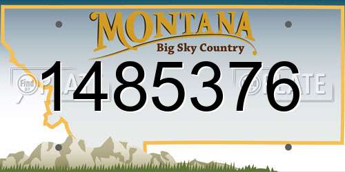 1485376 Montana License Plate