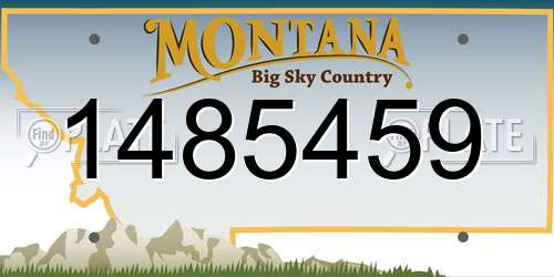 1485459 Montana License Plate