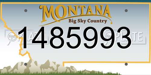 1485993 Montana License Plate