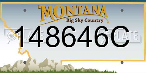 148646C Montana License Plate