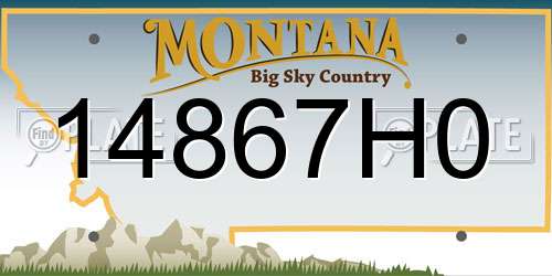 14867H0 Montana License Plate