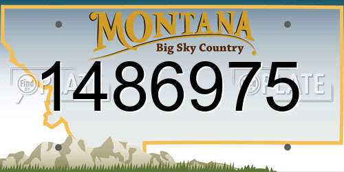 1486975 Montana License Plate